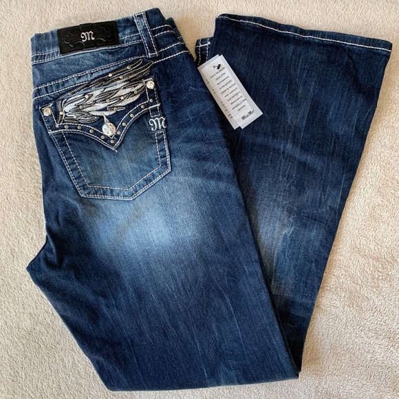 Miss Me Denim - Miss Me Mid Rise Easy Boot Jeans, Size 32, NWT